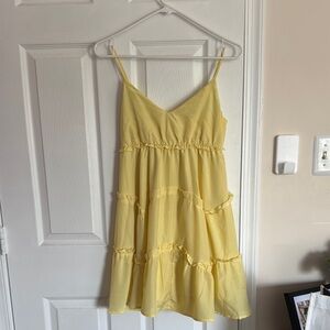 Yellow Spaghetti Strap Dress